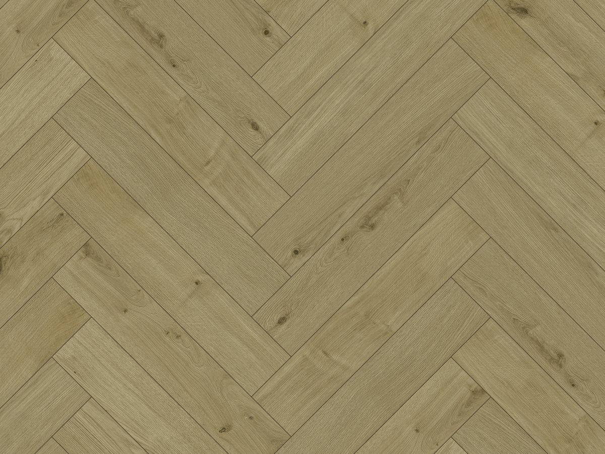 NUVA Herringbone Spic Waterproof - Smoked Oak Taupe