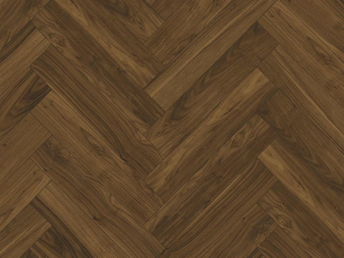 NUVA Herringbone Spic Waterproof - Walnut Red Brown